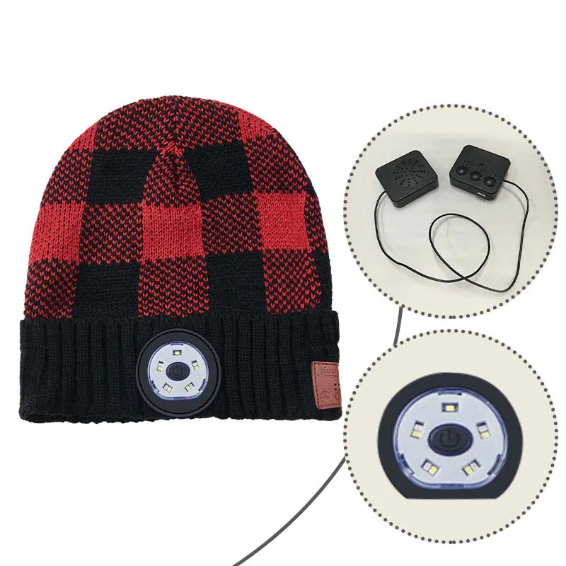 Bonnet casque Bluetooth+lumière LED – Image 4