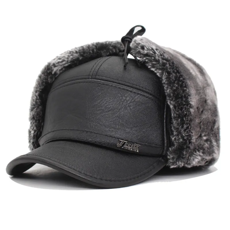 Casquette de bombardier en cuir PU – Image 3