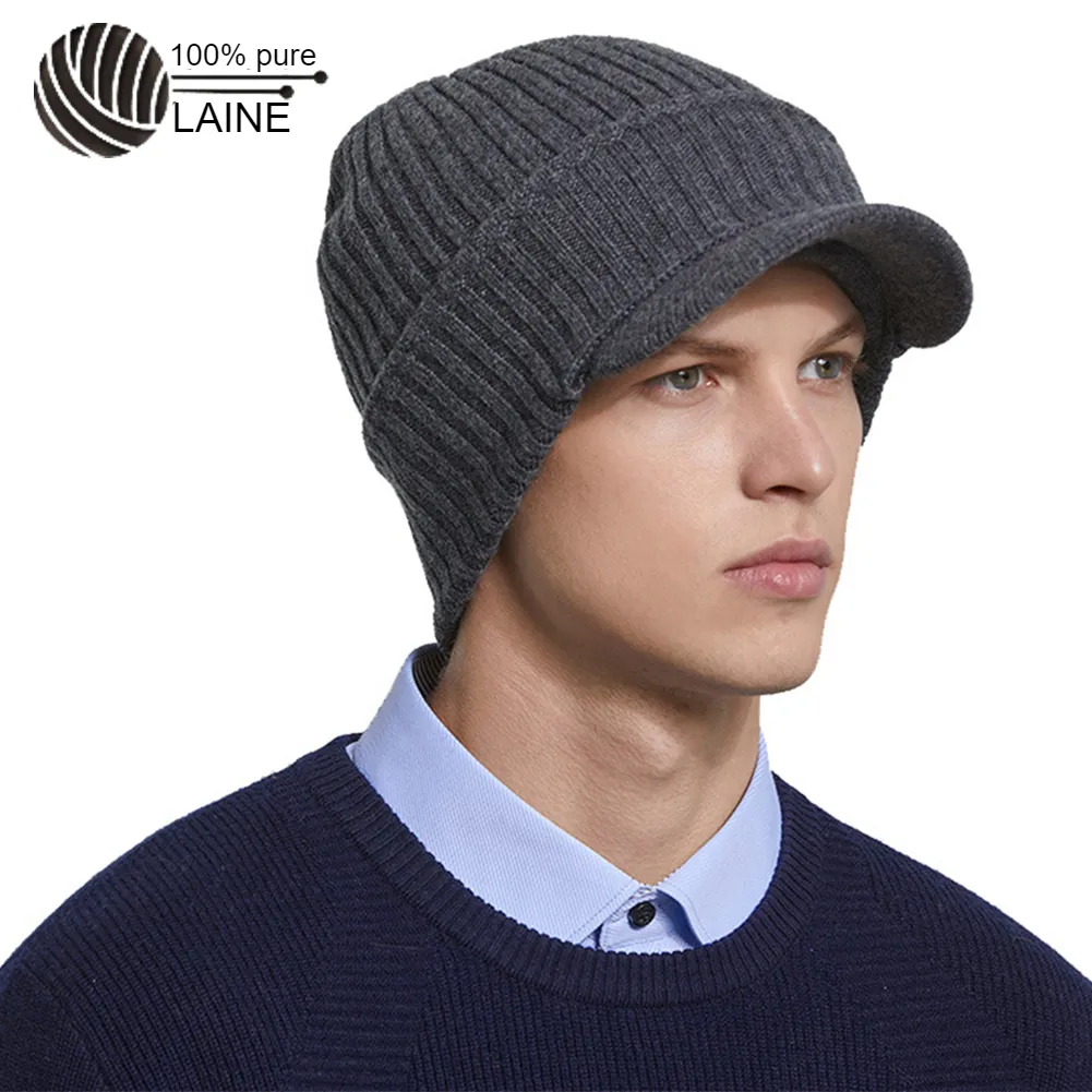 Bonnet casquette 100% pure laine