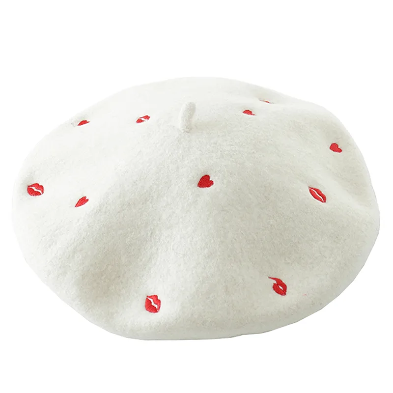 Béret 100% Laine Coeur & Bisous