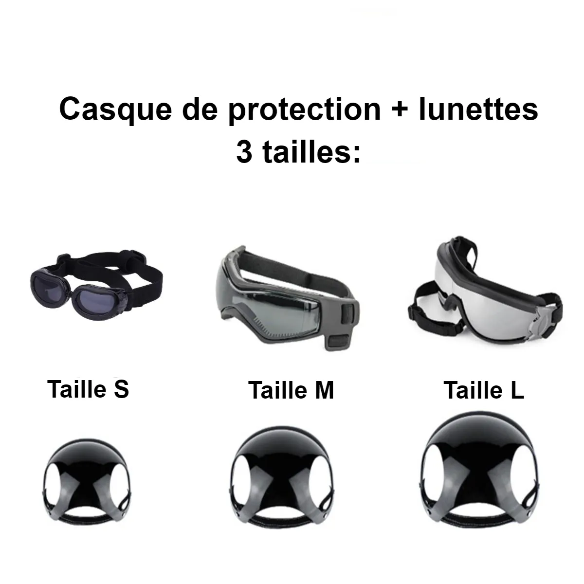 Casque pour chien + lunettes – Image 3