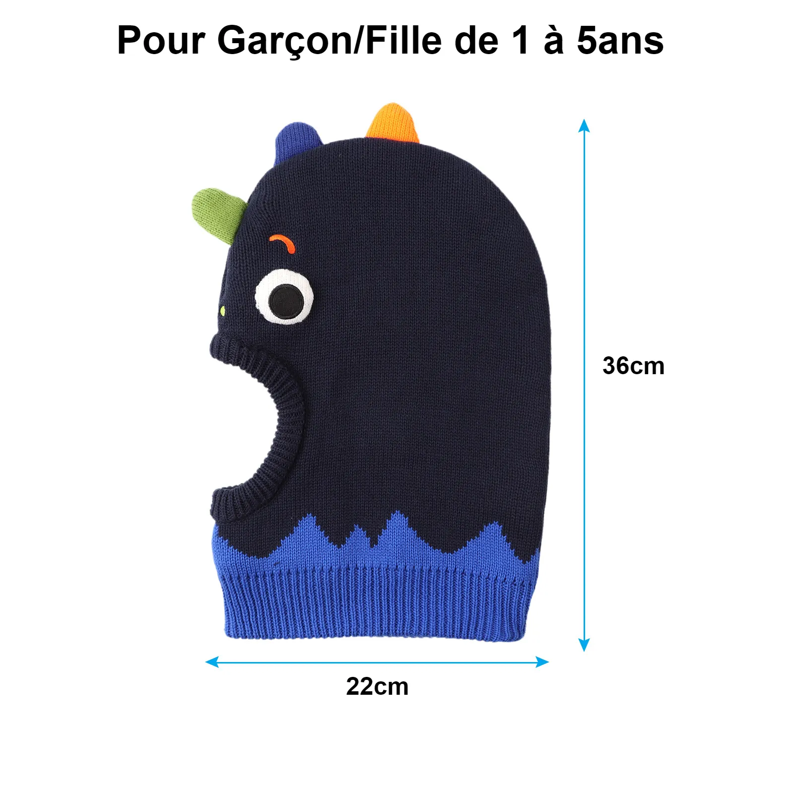 Bonnet cagoule enfant Dinosaure/Wapiti – Image 5