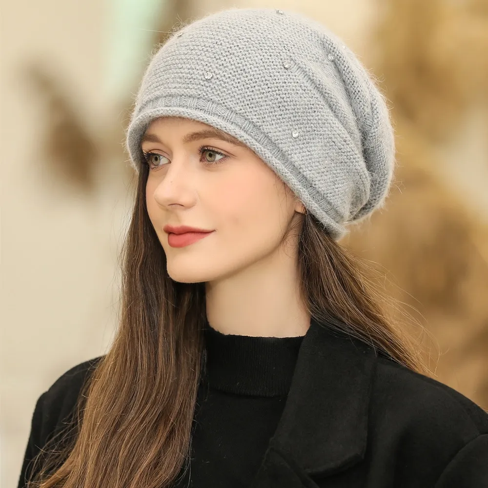 Bonnet hiver femme chic en fourrure de lapin – Image 5