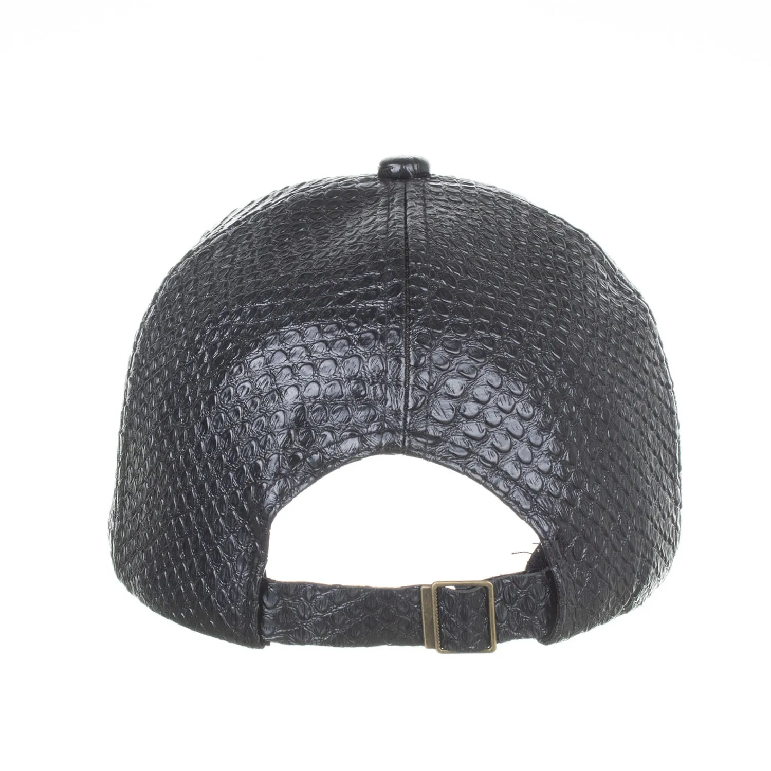 Casquette de Baseball en cuir PU Croco – Image 2
