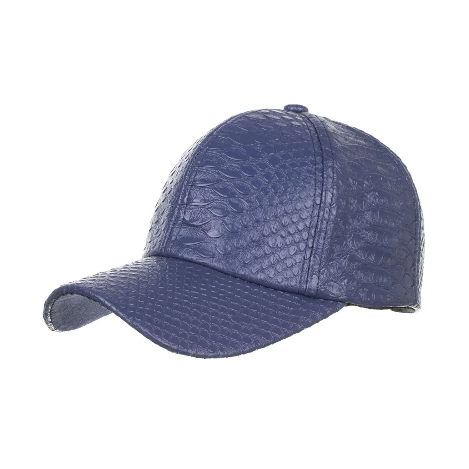 Casquette de Baseball en cuir PU Croco – Image 6