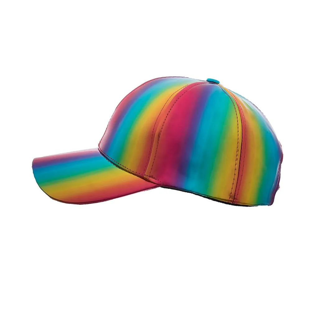 Casquette de Baseball Rainbow en cuir PU – Image 3