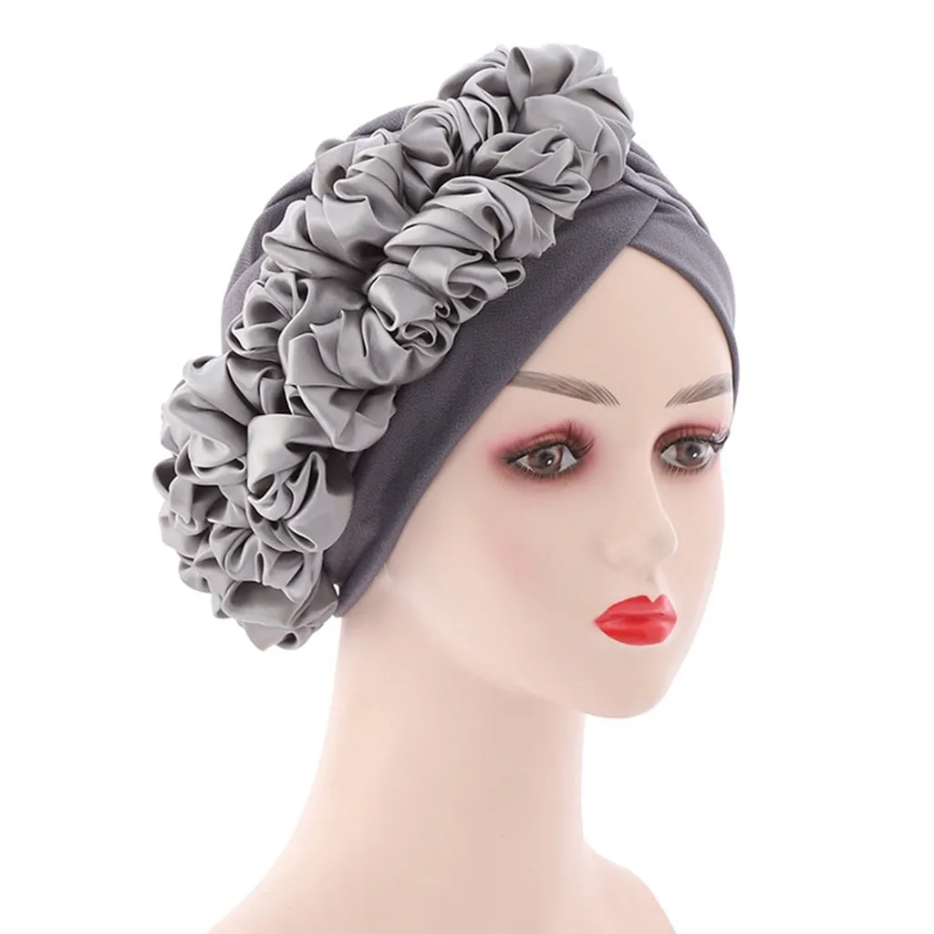 Bonnet turban à grande fleur – Image 4
