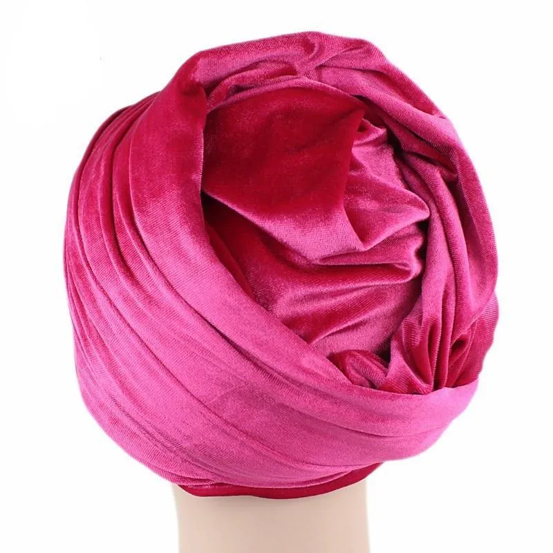 Turban africain en velours – Image 3