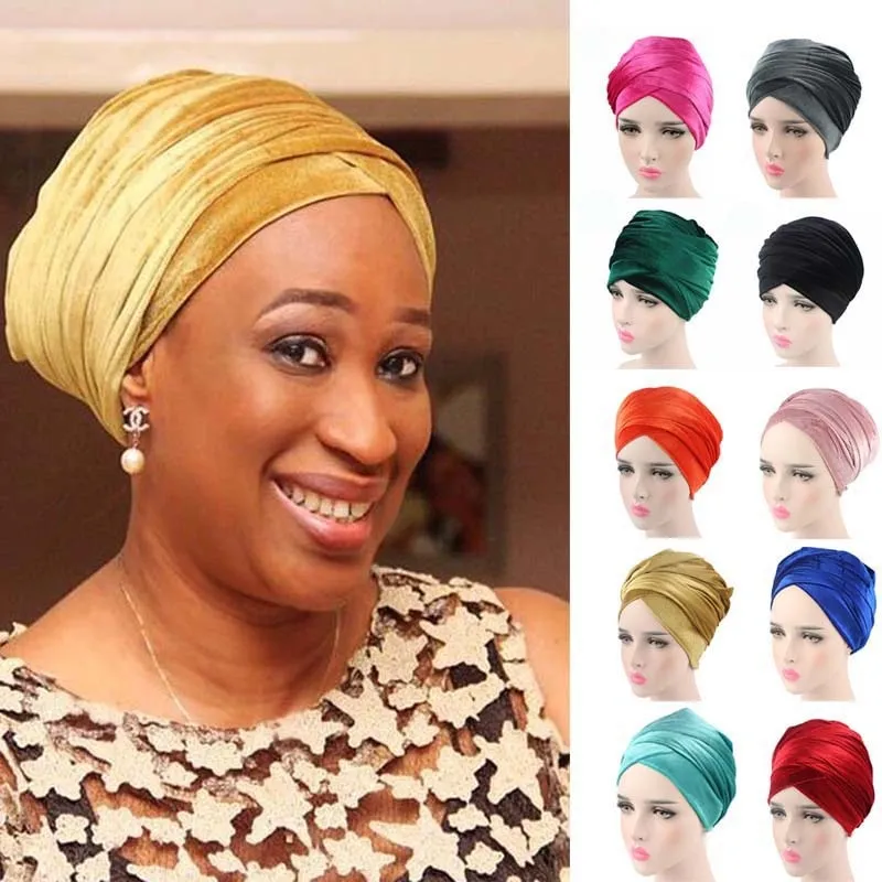 Turban africain en velours – Image 6