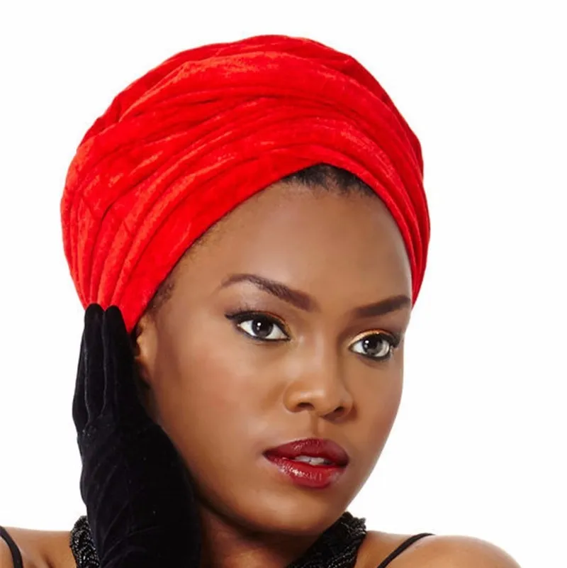 Turban africain en velours – Image 4