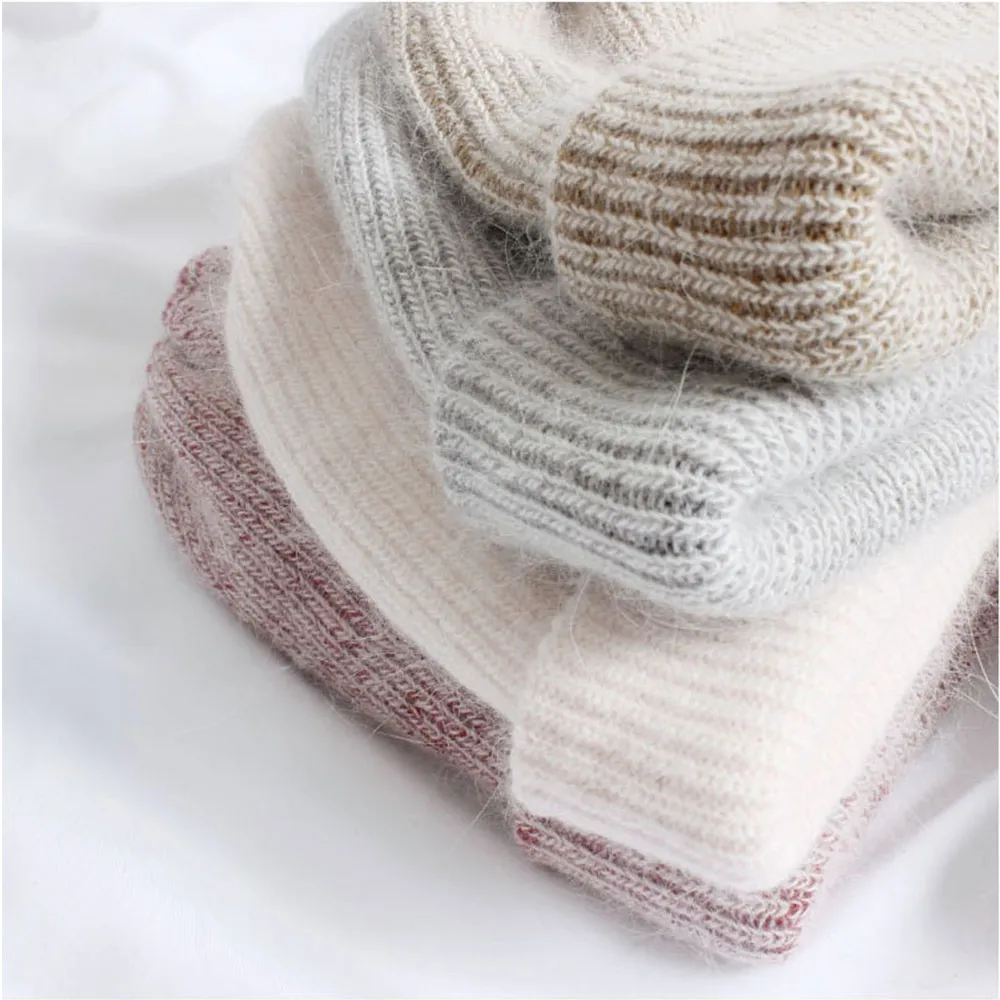 Bonnet en laine de lapin pour femme – Image 6