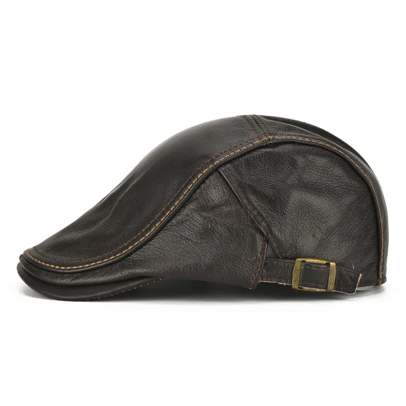 Casquette Duckbill en cuir de vachette – Image 3