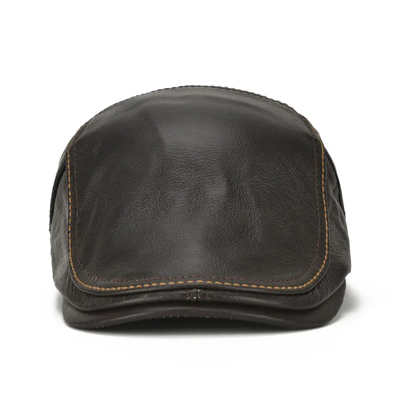 Casquette Duckbill en cuir de vachette – Image 4