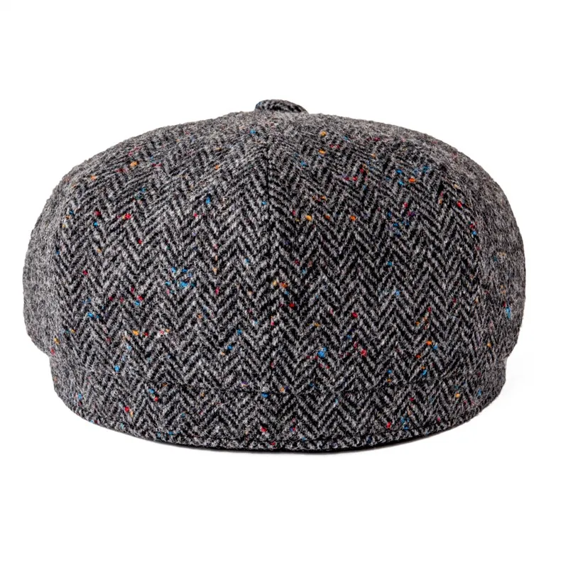 Casquette octogonale à chevrons en tweed Botvela – Image 3