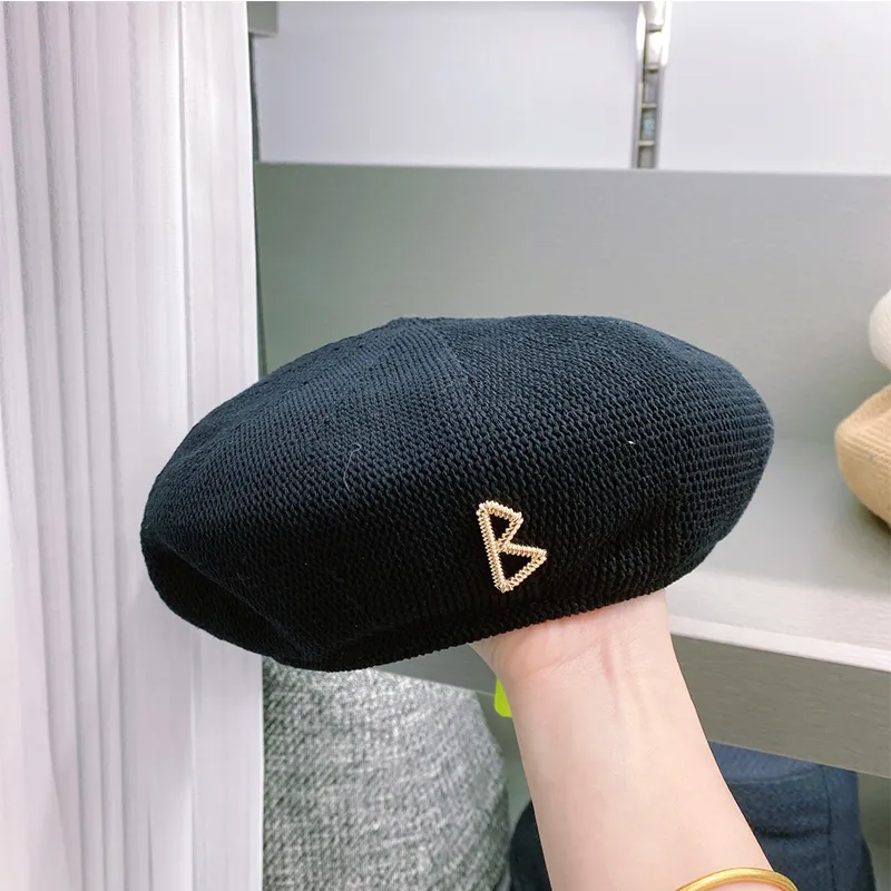 Beret d’été en coton lettre « B » – Image 2