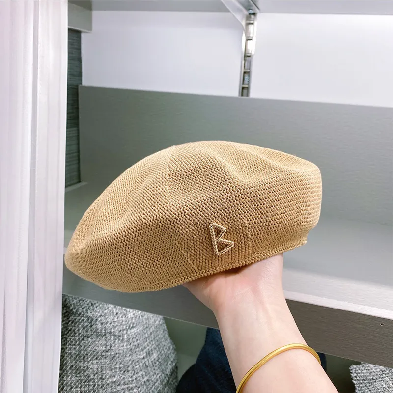 Beret d’été en coton lettre « B » – Image 3