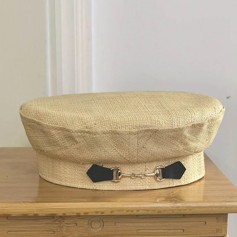 Béret d’été en Raphia doublé coton Nouvelle mode – Image 5