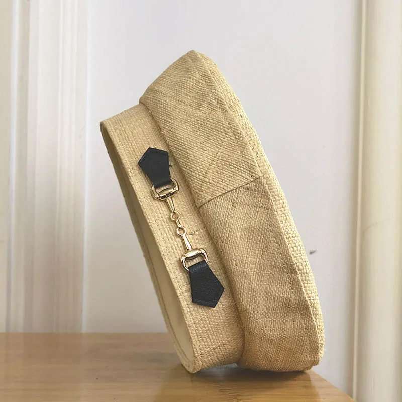 Béret d’été en Raphia doublé coton Nouvelle mode – Image 4