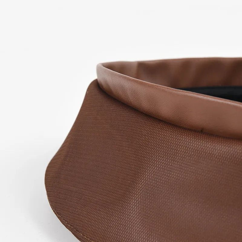 Béret basque en cuir Pu pour femme – Image 5