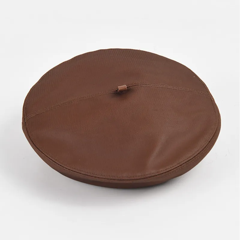 Béret basque en cuir Pu pour femme – Image 3