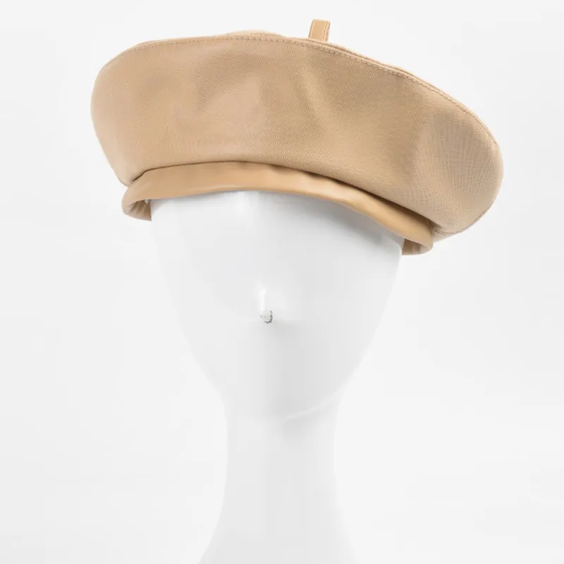 Béret basque en cuir Pu pour femme – Image 7