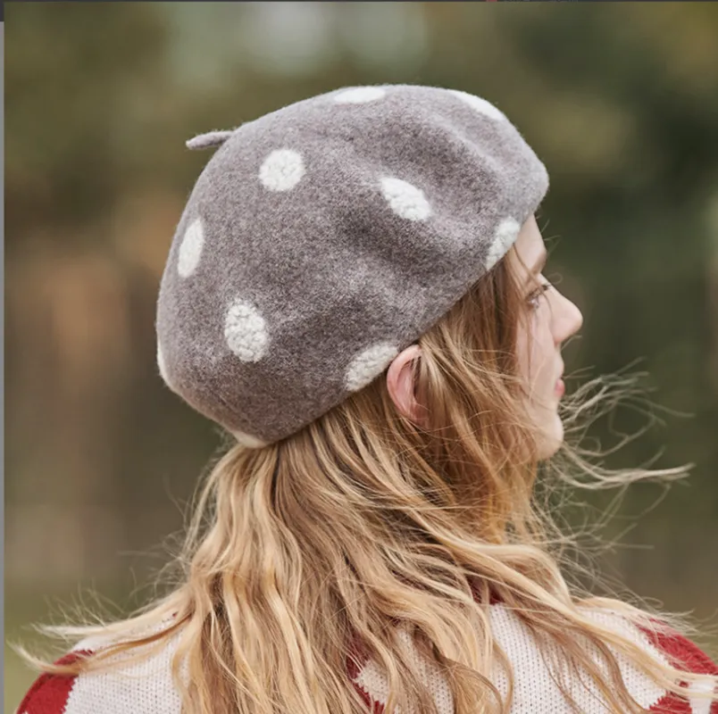 Béret à pois 100% Laine Dutrieux – Image 3