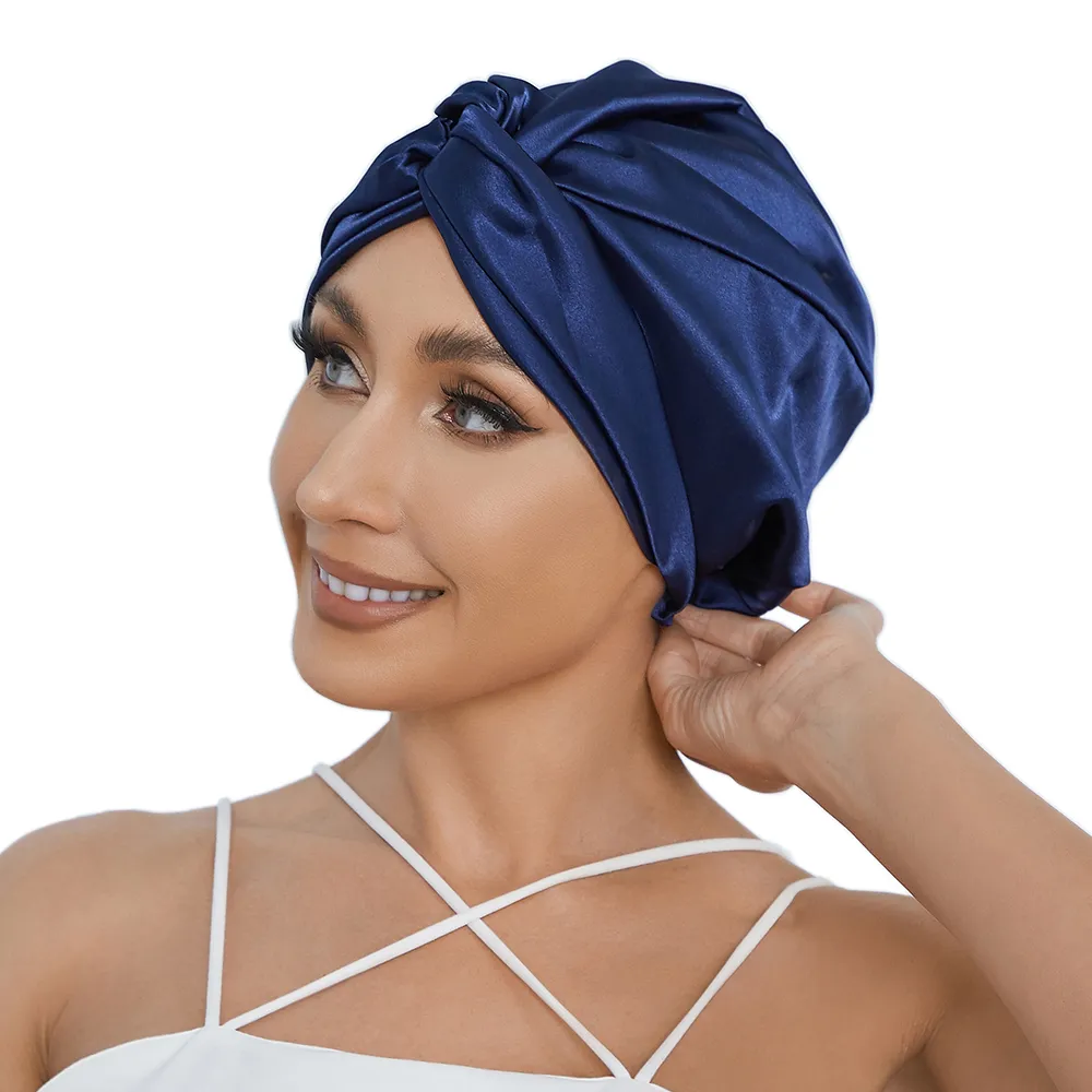 Bonnet de nuit en Satin pour femme – Image 2