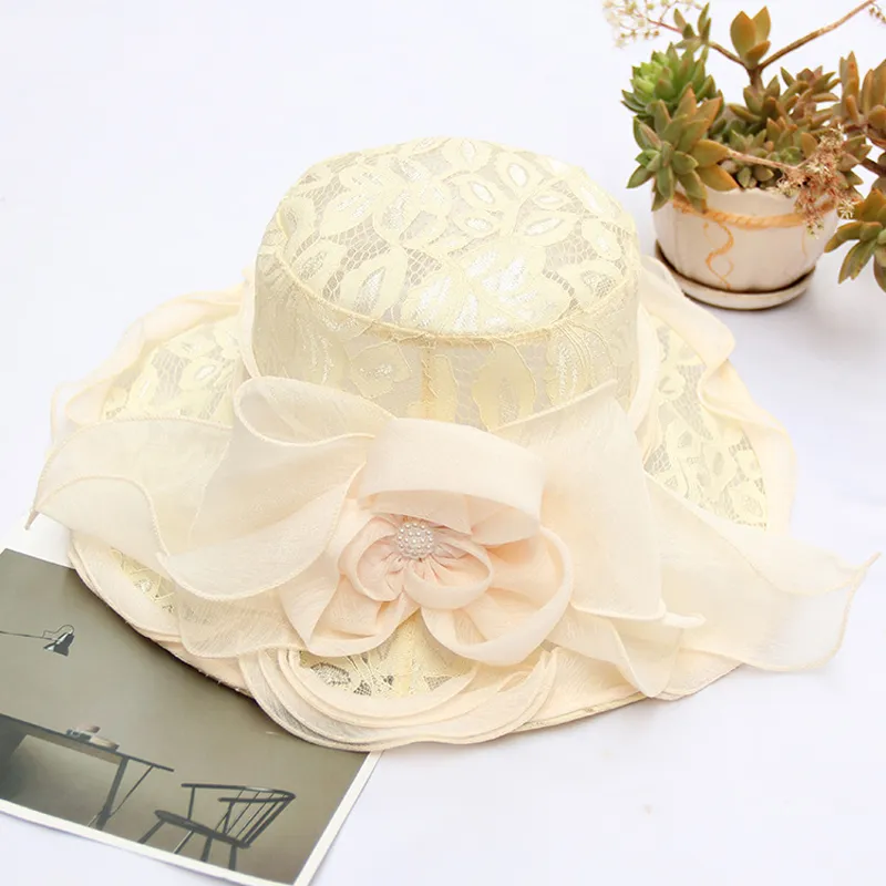 Chapeau cocktail Organza fleur et perles – Image 4