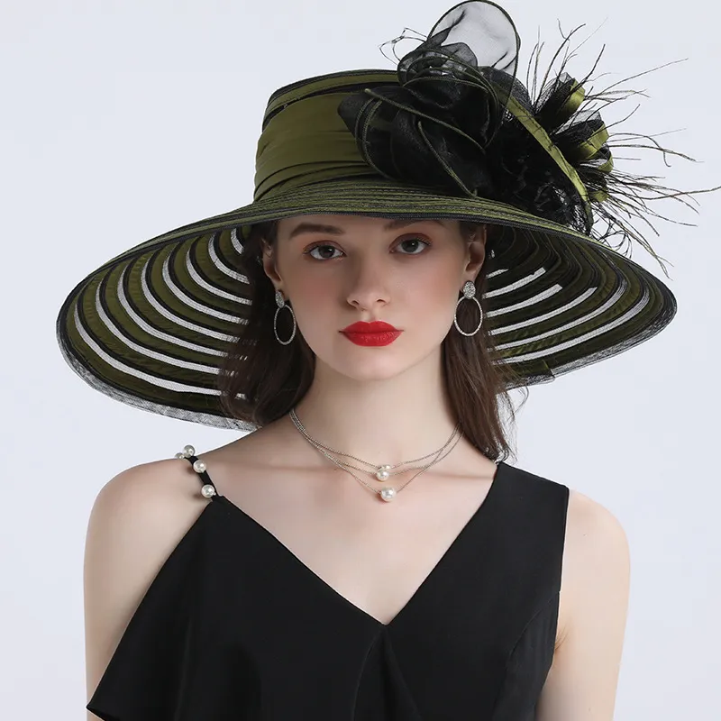 Chapeau somptueux Cocktail grand bord – Image 3
