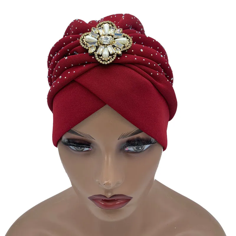 Bonnet turban nigérien fleur diamants – Image 4