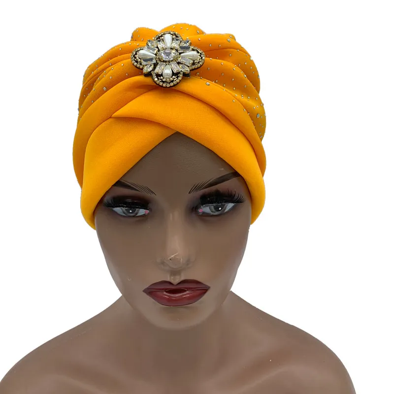 Bonnet turban nigérien fleur diamants – Image 3