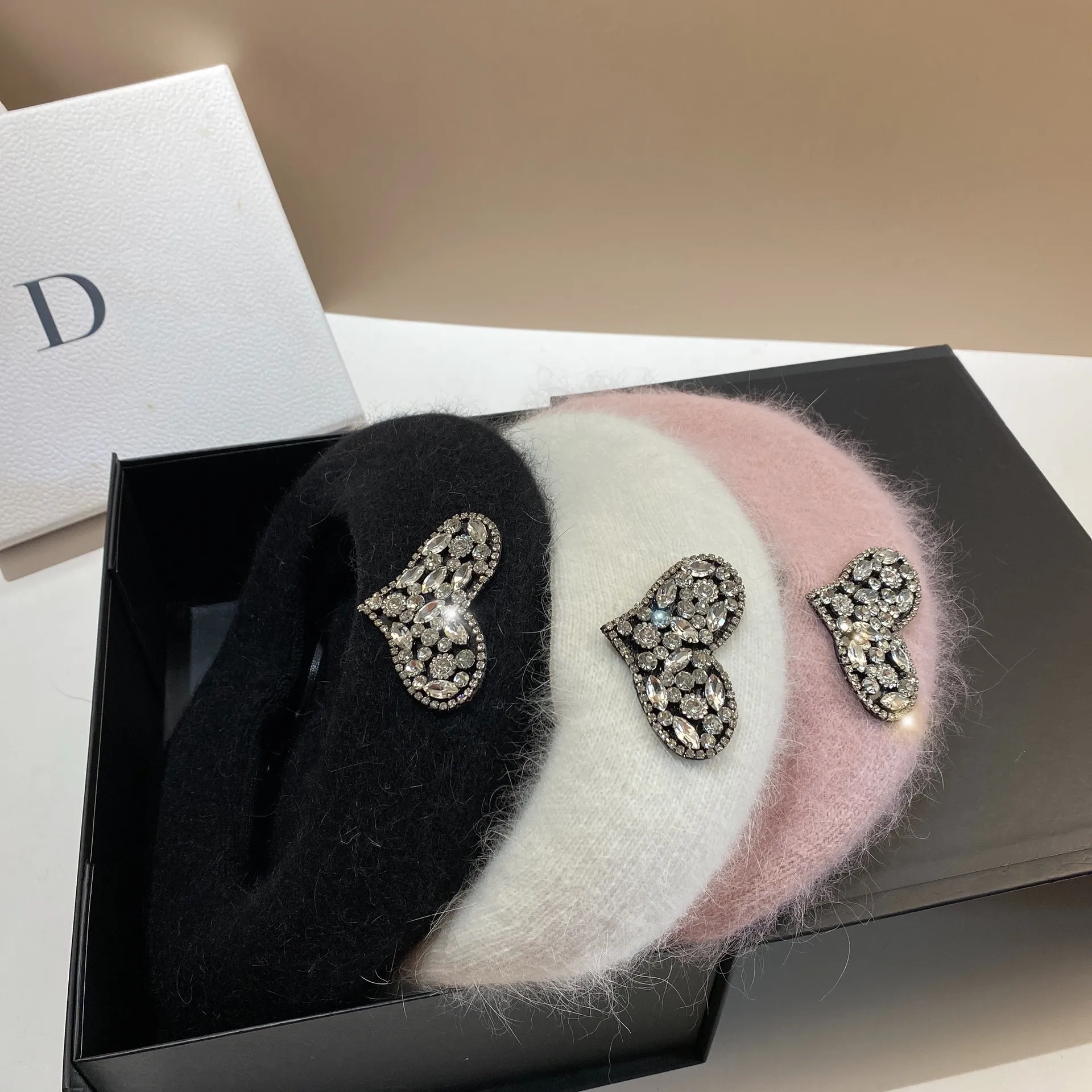 Béret Angora pure douceur Coeur diamant – Image 2