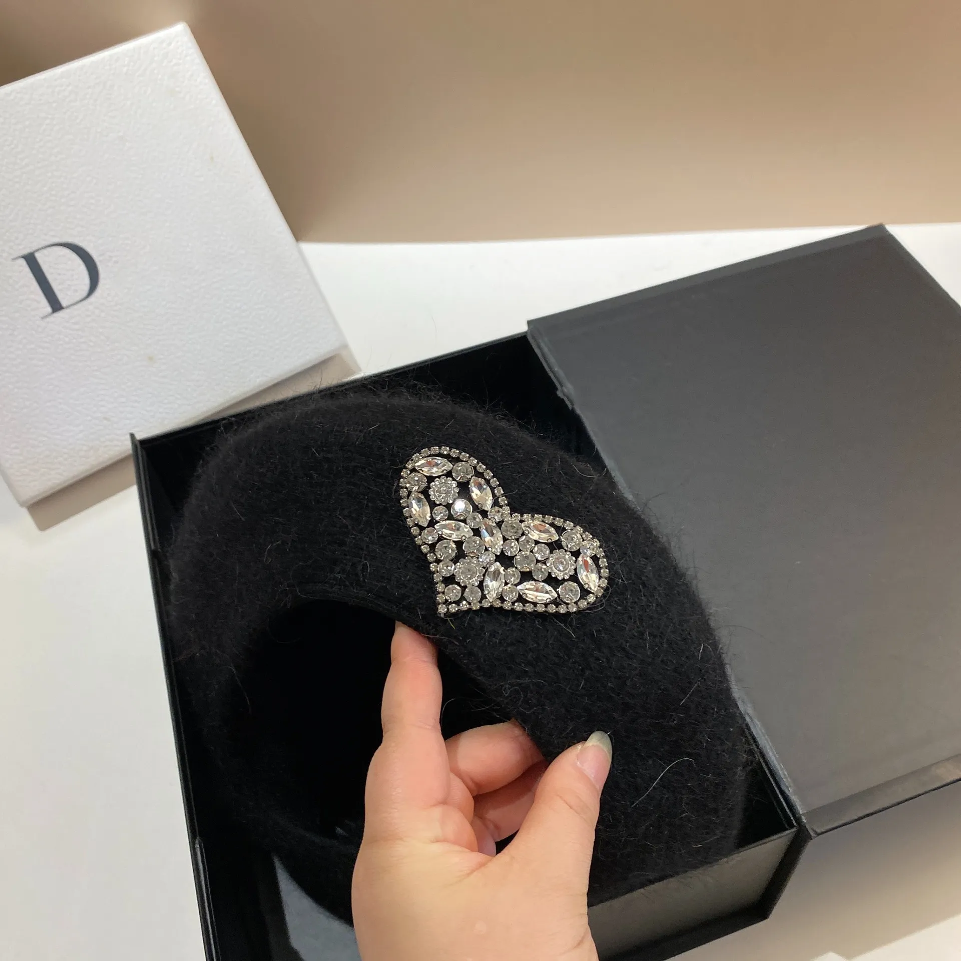 Béret Angora pure douceur Coeur diamant – Image 6