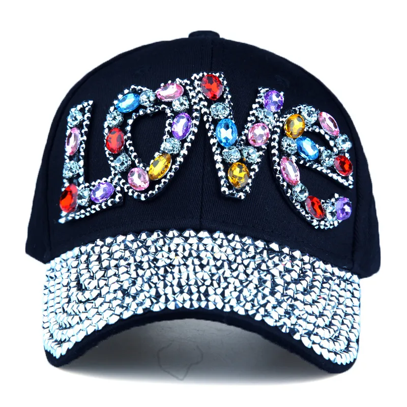 Casquette de baseball Love bijoux et strass – Image 2