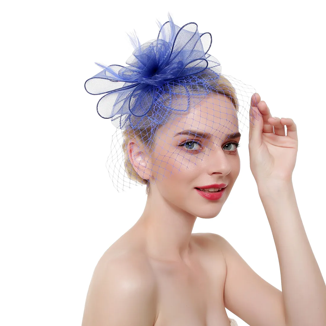 Bibi fascinator classique à filet – Image 5