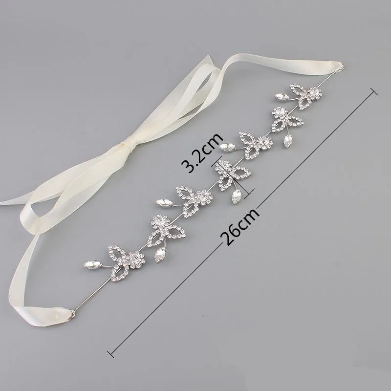 Serre-tête mariage fleurs et diamants nouable – Image 3