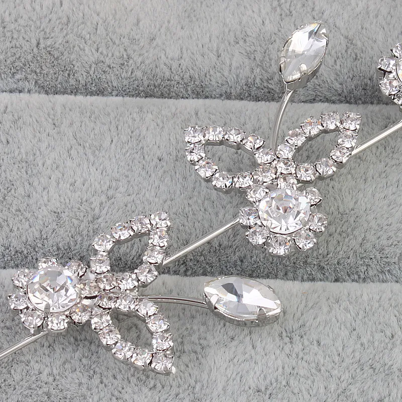 Serre-tête mariage fleurs et diamants nouable – Image 4