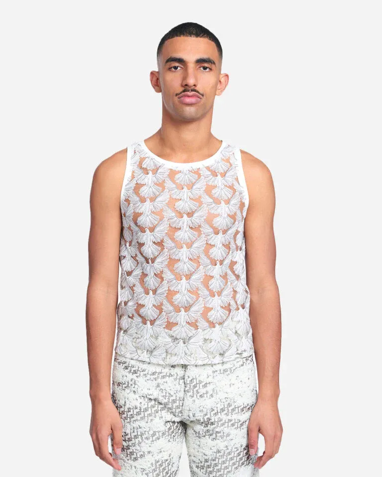 Birds Tulle Tank Top