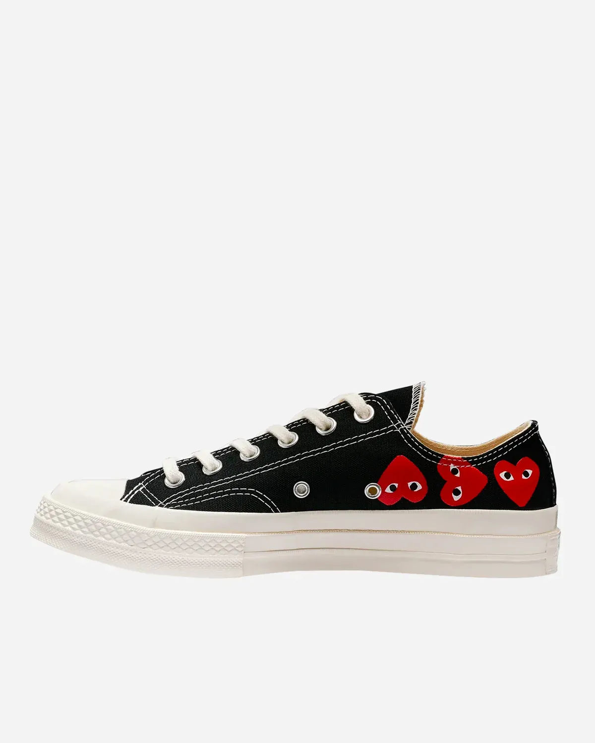 CDG Play x Converse Chuck 70 Low Multi Heart Black – Image 2