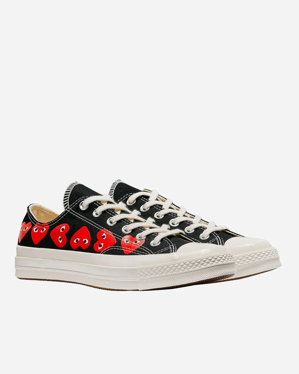 CDG Play x Converse Chuck 70 Low Multi Heart Black – Image 3