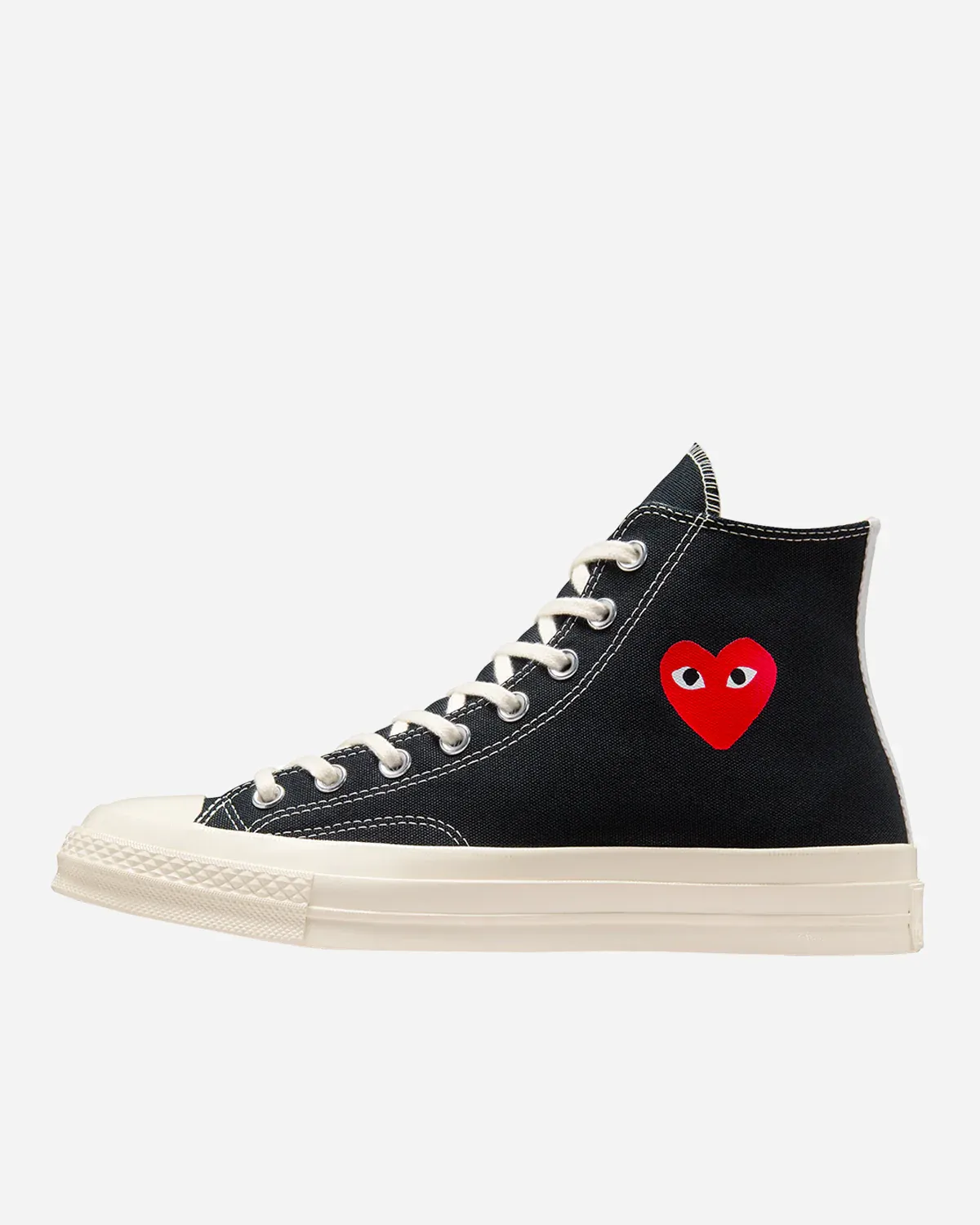 CDG Play x Converse Chuck 70 Hi Top Small Heart Black – Image 2