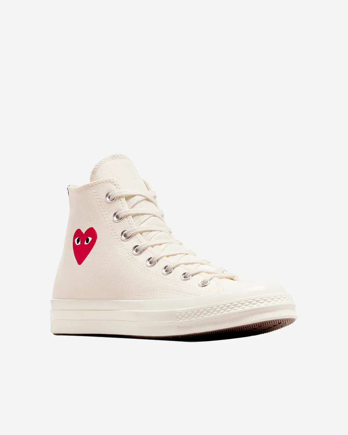 CDG Play x Converse Chuck 70 Hi Top Small Heart White – Image 3