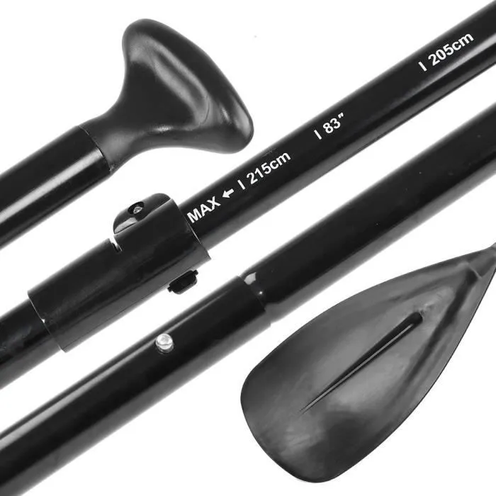 Pagaie ajustable en aluminium à 2 sections de SUP de planche de surf pour la navigation de plaisance en kayak surfant